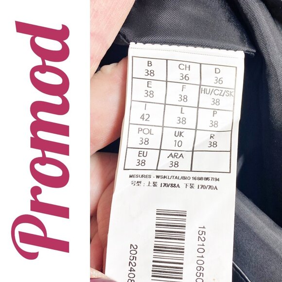 PROMOD VINTAGE HOUNDSTOOTH FAUX LEATHER MINI SKIRT GRUNGE OFFICE, SIZE 8 - Picture 7 of 12